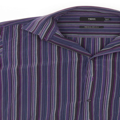 Mens UK Size L NEXT Blue  Button-Up Long Sleeve Casual Shirt