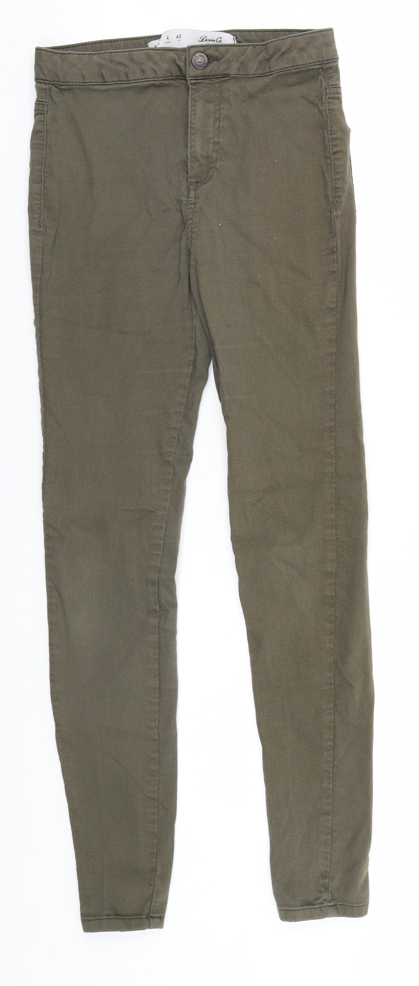 Denim & Co. Womens Brown   Straight Jeans Size 8 L26 in