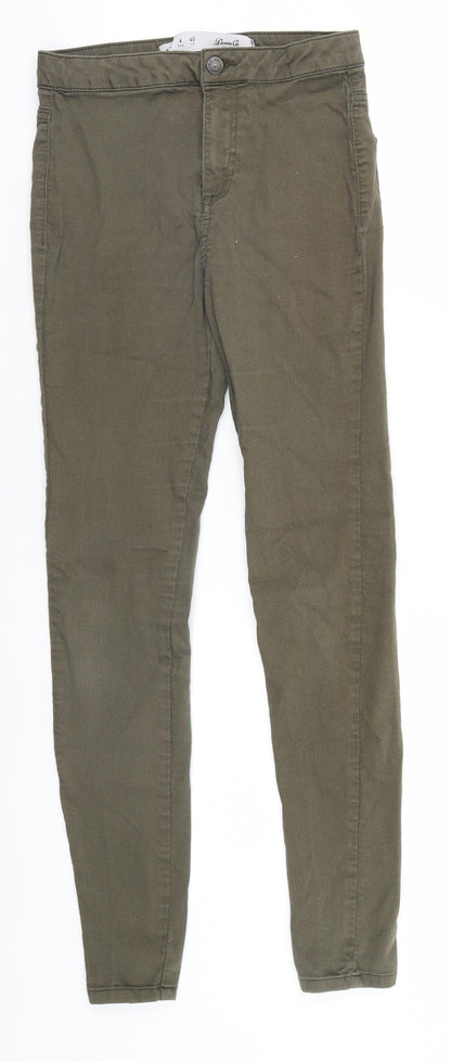 Denim & Co. Womens Brown   Straight Jeans Size 8 L26 in