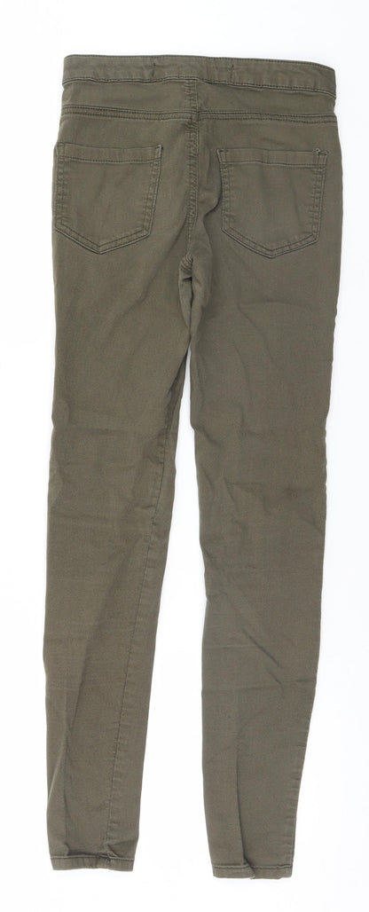 Denim & Co. Womens Brown   Straight Jeans Size 8 L26 in