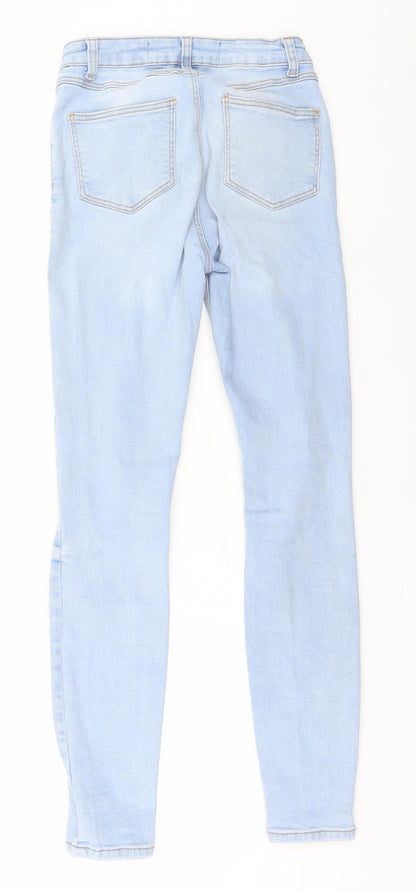 Denim & Co. Womens Blue   Skinny Jeans Size 8 L28 in