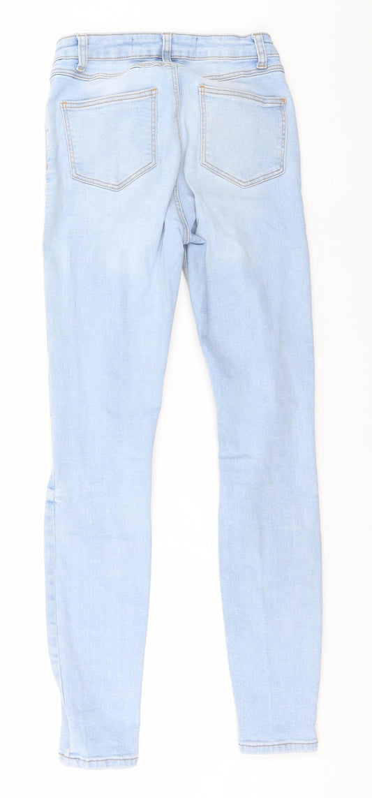 Denim & Co. Womens Blue   Skinny Jeans Size 8 L28 in