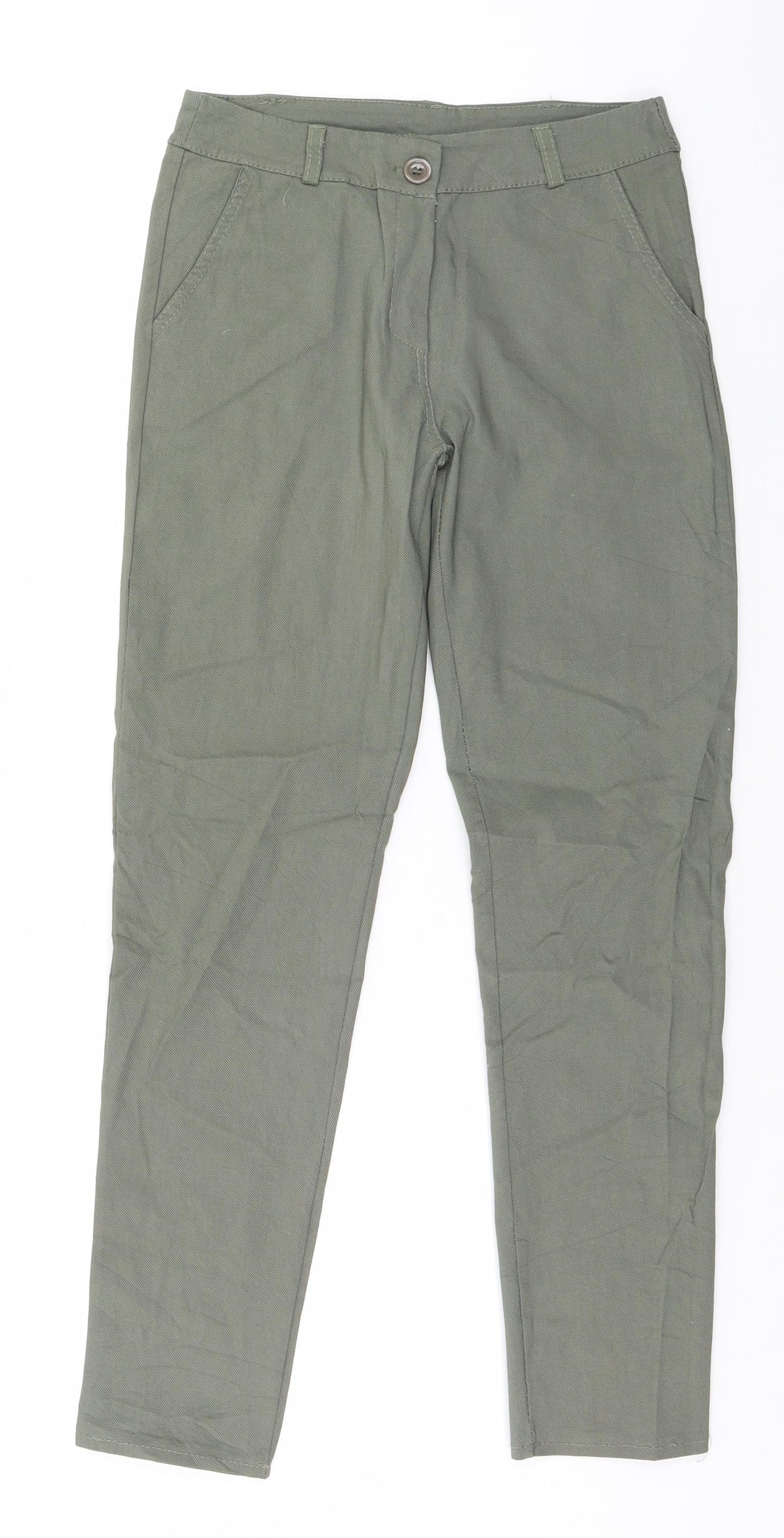 Womens UK Size S Preworn Regular Fit  Beige Trousers