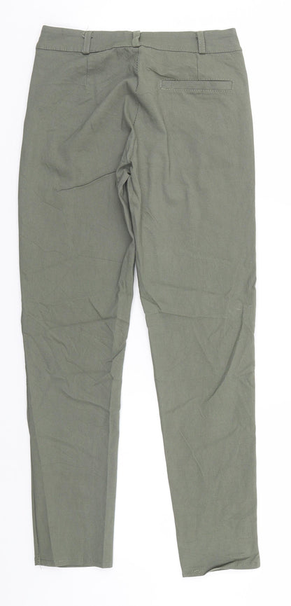 Womens UK Size S Preworn Regular Fit  Beige Trousers