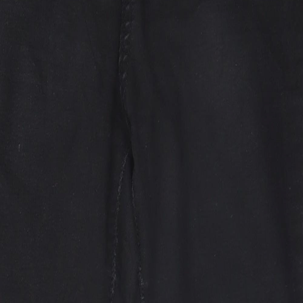 Womens UK Size 10 Preworn Regular Fit Straight Black Jeans