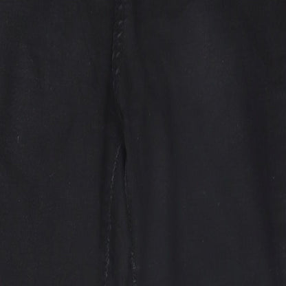 Womens UK Size 10 Preworn Regular Fit Straight Black Jeans