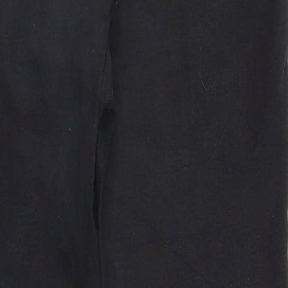 Womens UK Size 10 Preworn Regular Fit Straight Black Jeans