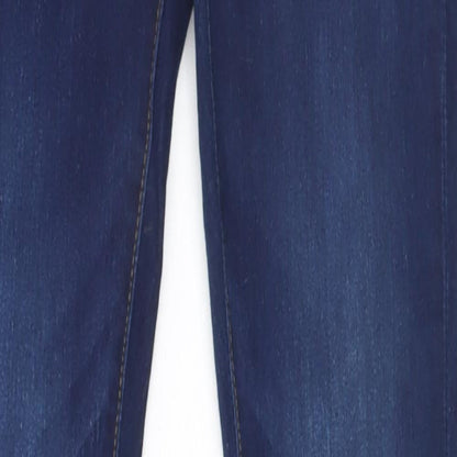 Denim & Co. Womens Blue   Straight Jeans Size 8 L32 in