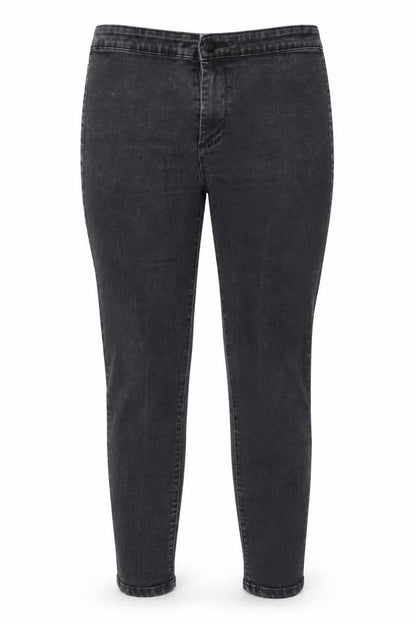 Womens UK Size 14 Denim & Co. Regular Fit Straight Grey Jeans
