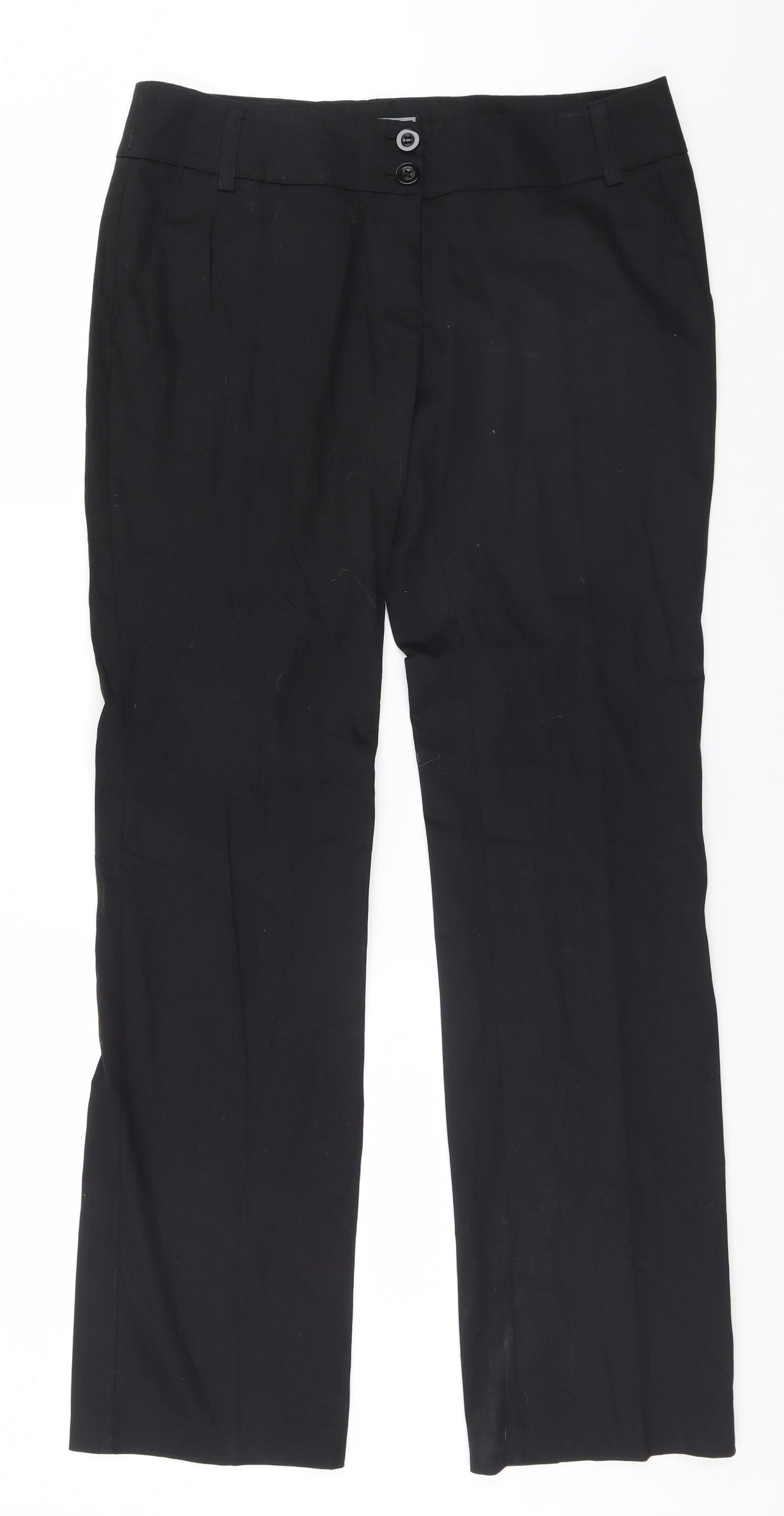 Womens UK Size 12 Clockhouse Regular Fit  Black Trousers