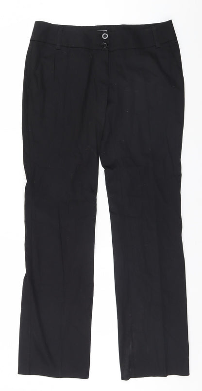 Womens UK Size 12 Clockhouse Regular Fit  Black Trousers