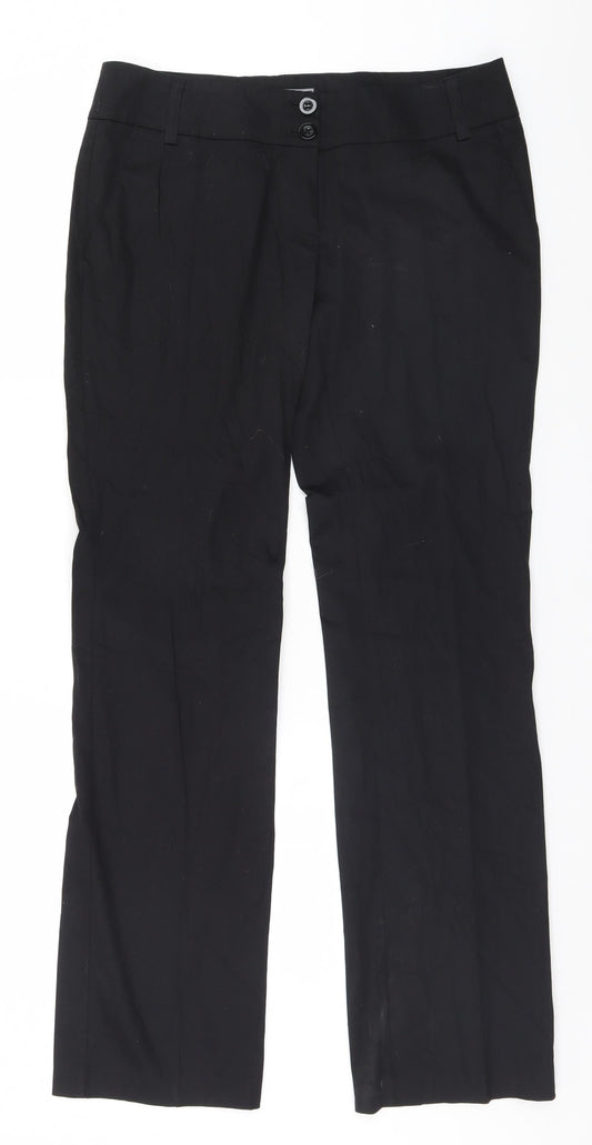 Womens UK Size 12 Clockhouse Regular Fit  Black Trousers