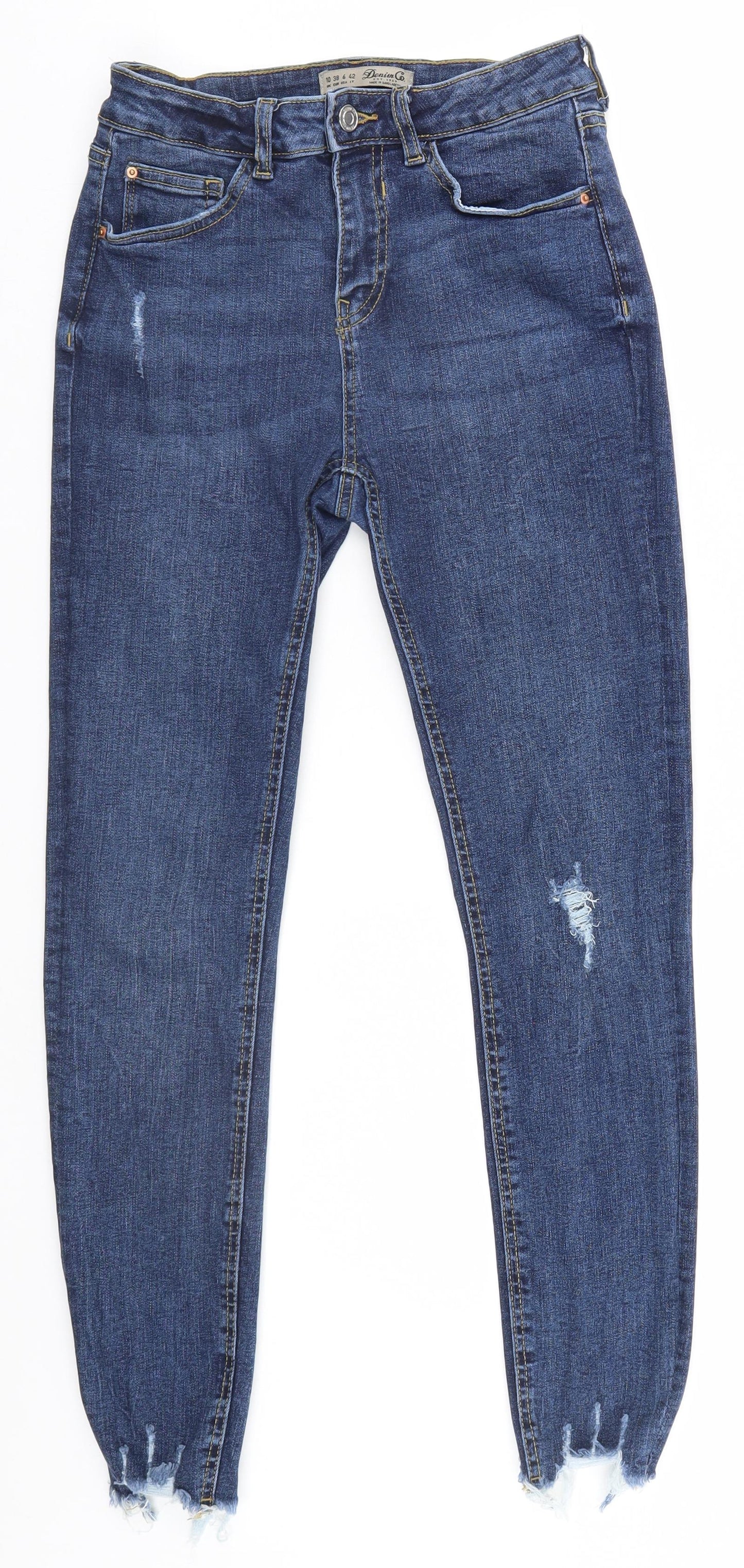 Denim & Co. Womens Blue   Straight Jeans Size 10 L27 in