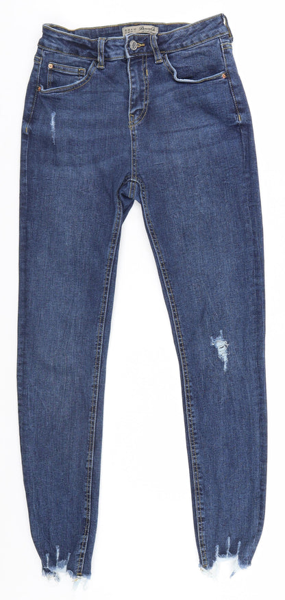 Denim & Co. Womens Blue   Straight Jeans Size 10 L27 in