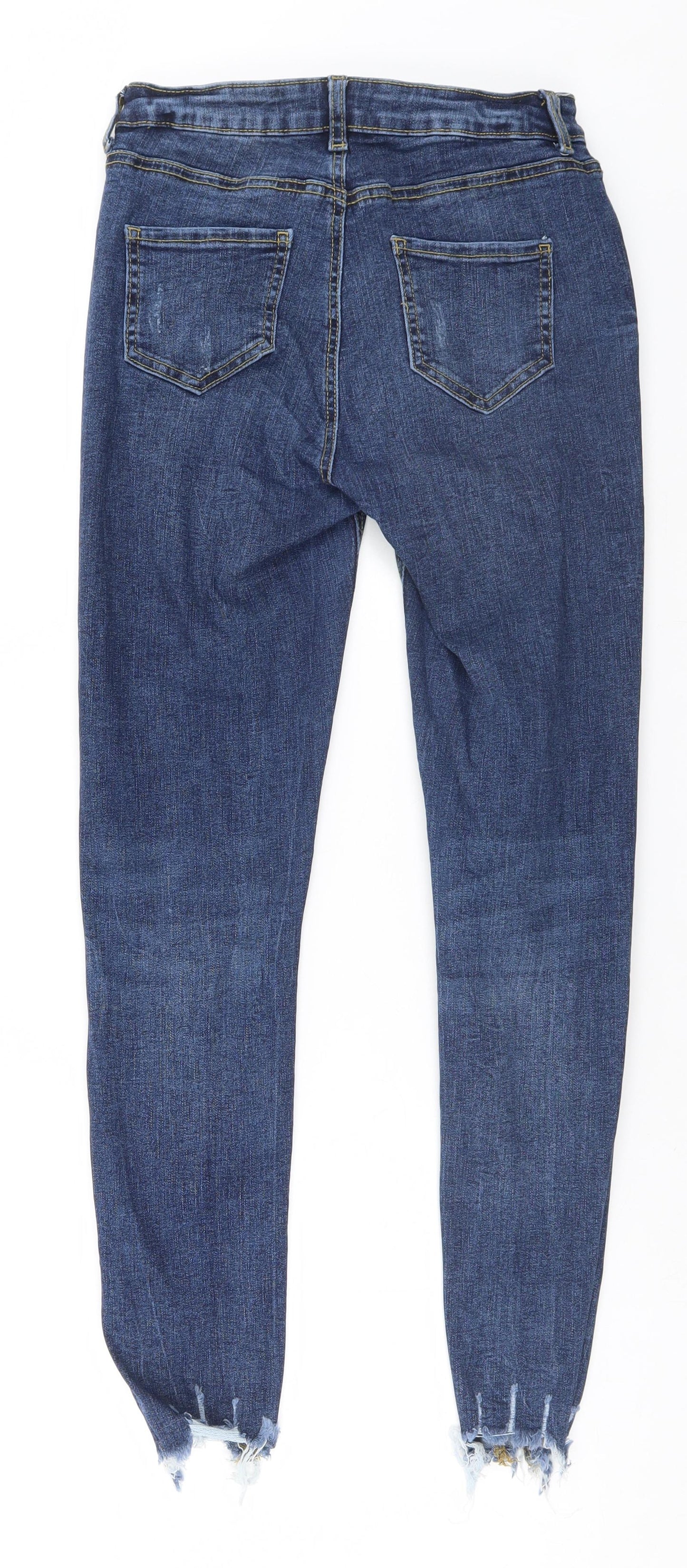 Denim & Co. Womens Blue   Straight Jeans Size 10 L27 in