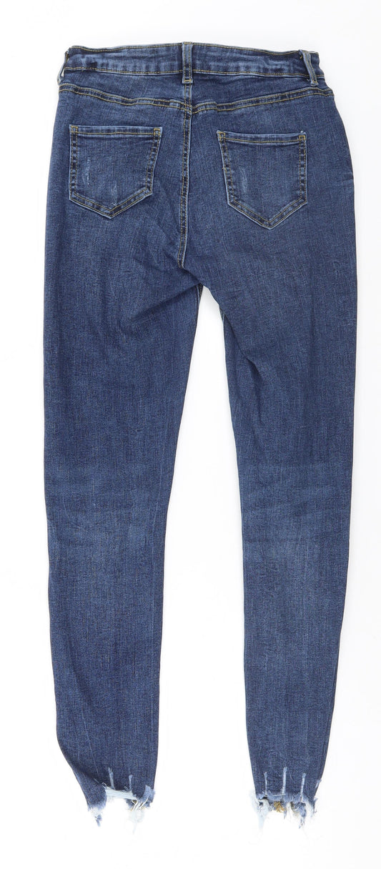 Denim & Co. Womens Blue   Straight Jeans Size 10 L27 in