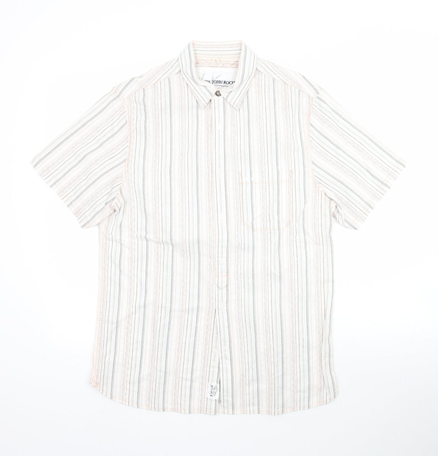 Mens UK Size S Debenhams Multicoloured  Button-Up Short Sleeve Casual Shirt
