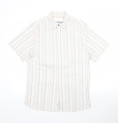 Mens UK Size S Debenhams Multicoloured  Button-Up Short Sleeve Casual Shirt