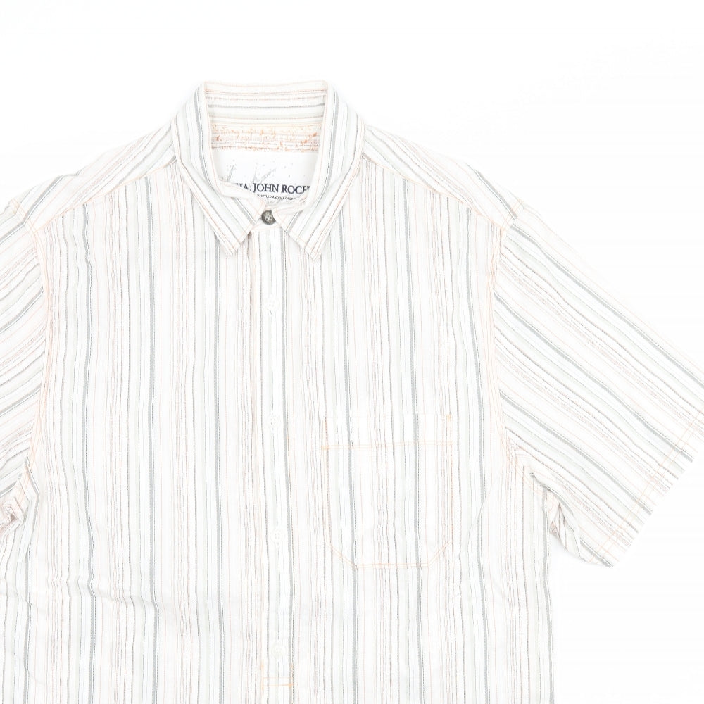 Mens UK Size S Debenhams Multicoloured  Button-Up Short Sleeve Casual Shirt