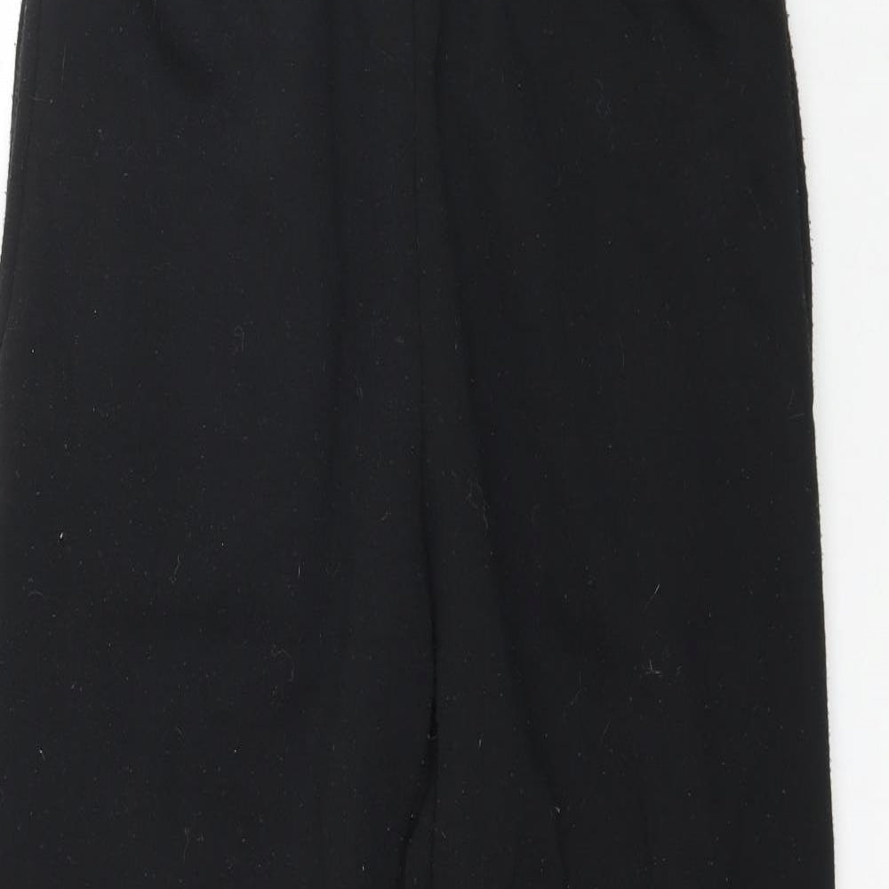 Womens UK Size S Preworn Regular Fit Jogger Black Trousers