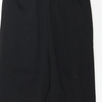Womens UK Size S Preworn Regular Fit Jogger Black Trousers