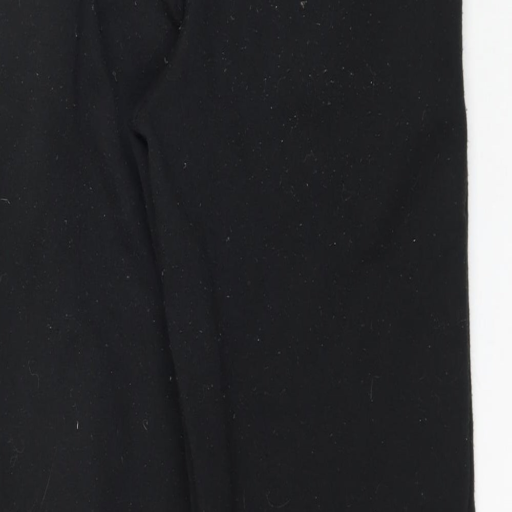 Womens UK Size S Preworn Regular Fit Jogger Black Trousers