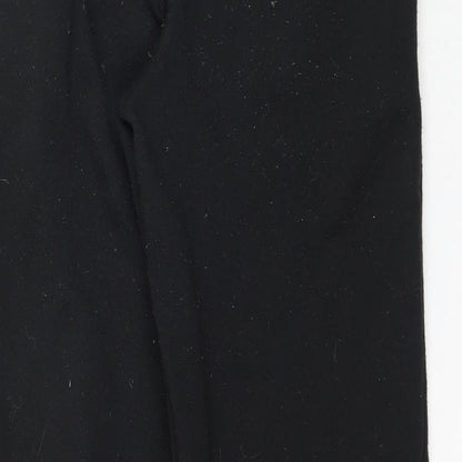 Womens UK Size S Preworn Regular Fit Jogger Black Trousers