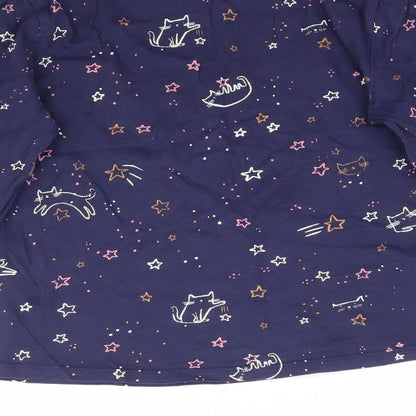 George Girls Blue Solid  Top Pyjama Top Size 8-9 Years  - Stars Star