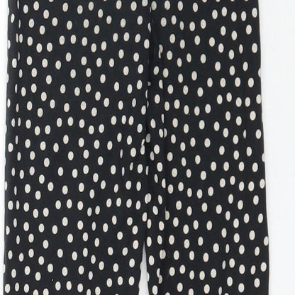 Matalan Girls Black Polka Dot  Jogger Trousers Size 9 Months - Leggings