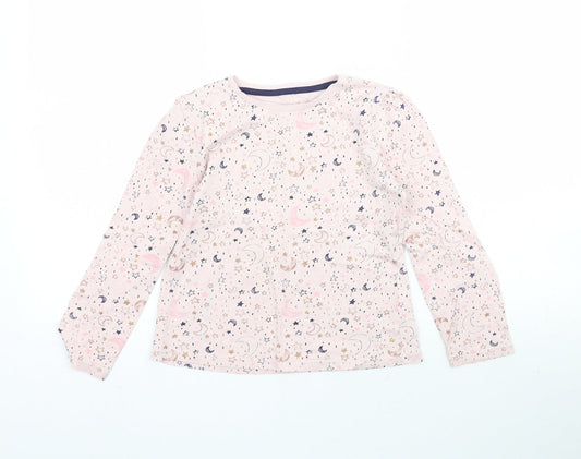 George Girls Pink   Basic T-Shirt Size 8-9 Years  - Star Stars moon