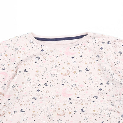 George Girls Pink   Basic T-Shirt Size 8-9 Years  - Star Stars moon