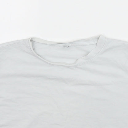 SheIn Womens Grey   Cropped T-Shirt Size S  - Light Grey / Blue