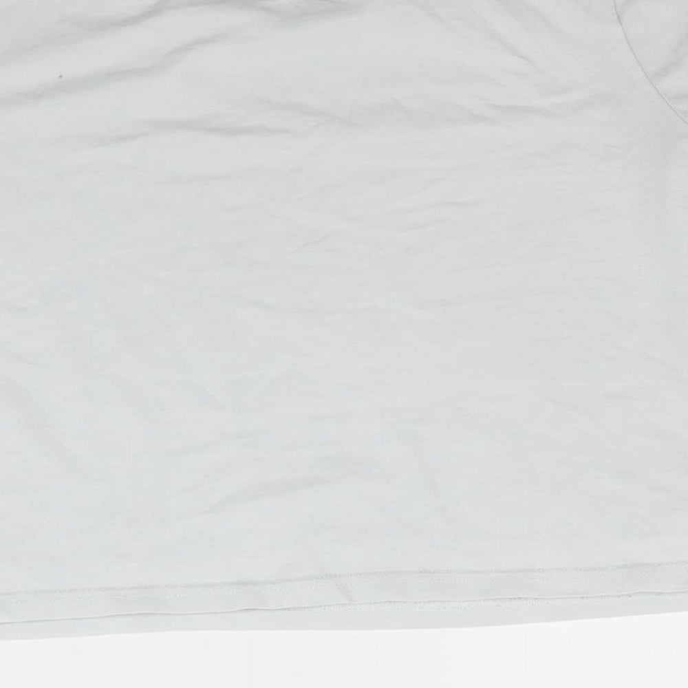 SheIn Womens Grey   Cropped T-Shirt Size S  - Light Grey / Blue