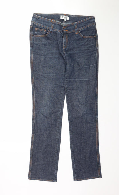 Womens UK Size 8 C Denim Regular Fit Straight Blue Jeans