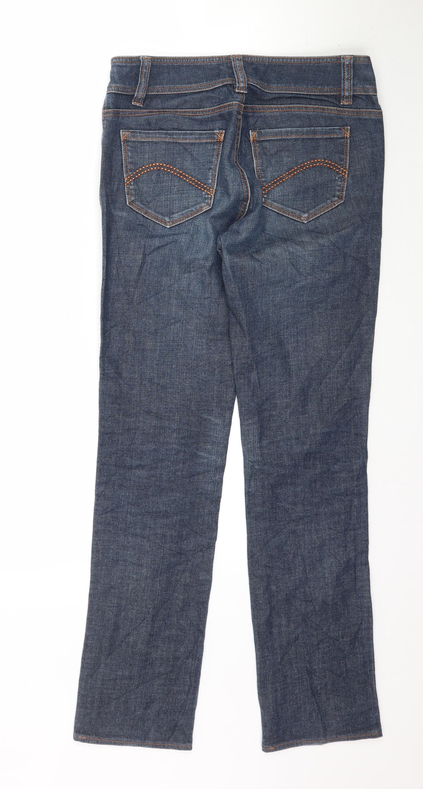 Womens UK Size 8 C Denim Regular Fit Straight Blue Jeans