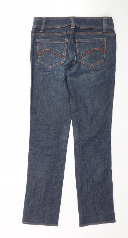 Womens UK Size 8 C Denim Regular Fit Straight Blue Jeans
