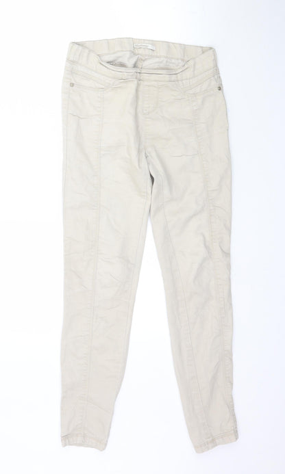 Womens UK Size 6 Stradivarius Regular Fit Jegging Beige Jeans
