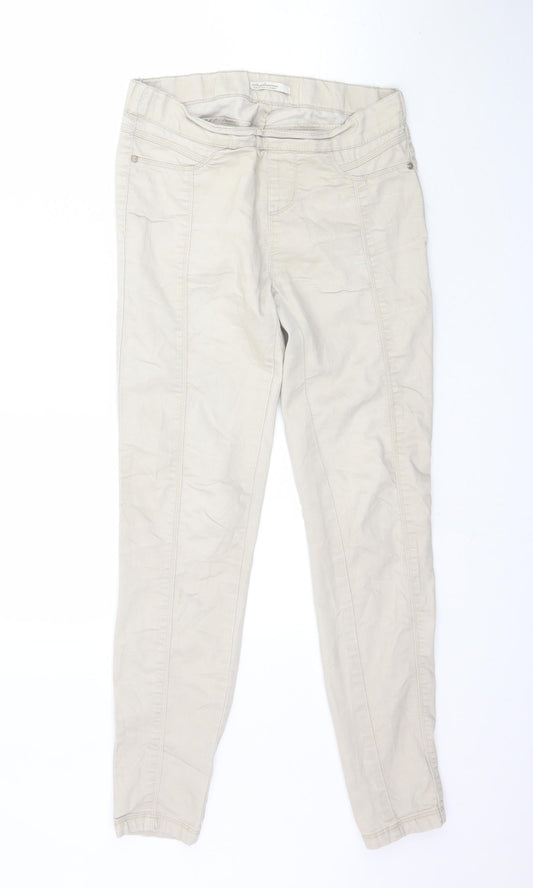 Womens UK Size 6 Stradivarius Regular Fit Jegging Beige Jeans