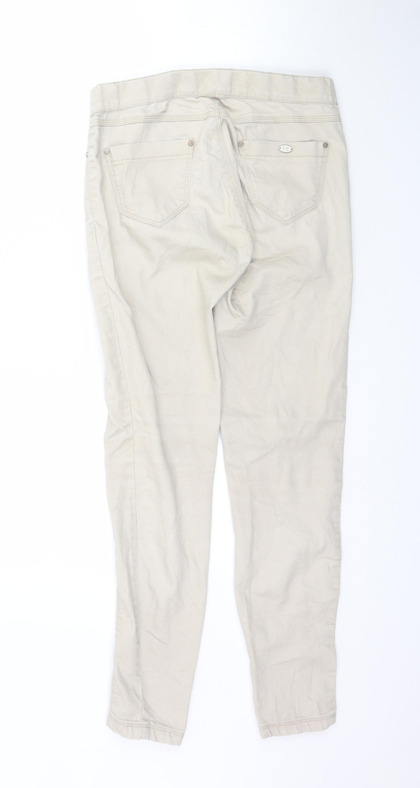 Womens UK Size 6 Stradivarius Regular Fit Jegging Beige Jeans