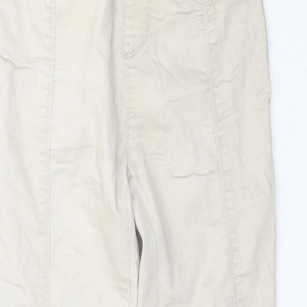 Womens UK Size 6 Stradivarius Regular Fit Jegging Beige Jeans