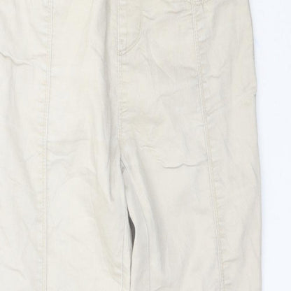 Womens UK Size 6 Stradivarius Regular Fit Jegging Beige Jeans