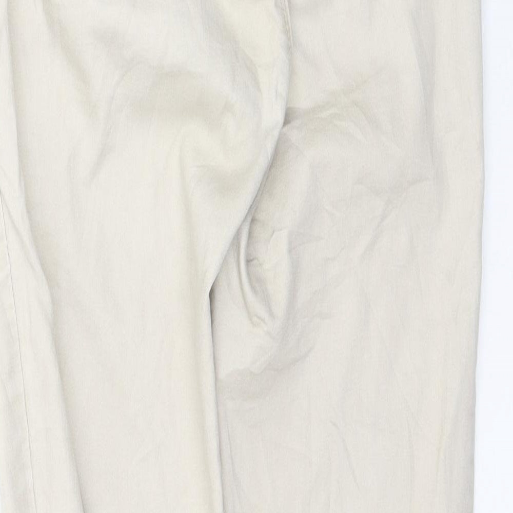 Womens UK Size 6 Stradivarius Regular Fit Jegging Beige Jeans