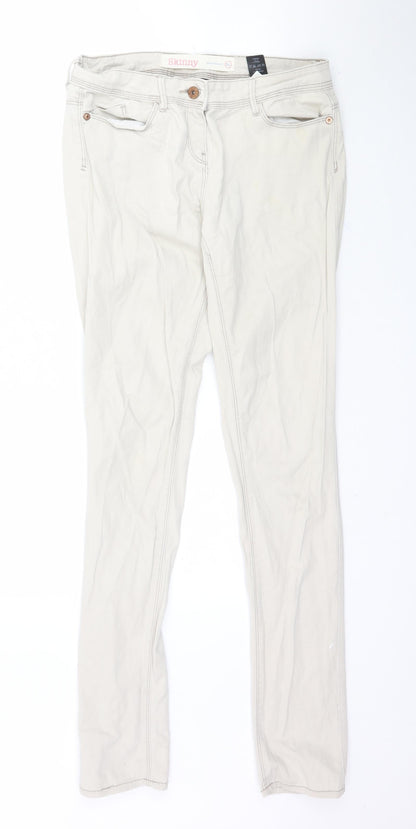 NEXT Womens Beige  Denim Skinny Jeans Size M L34 in