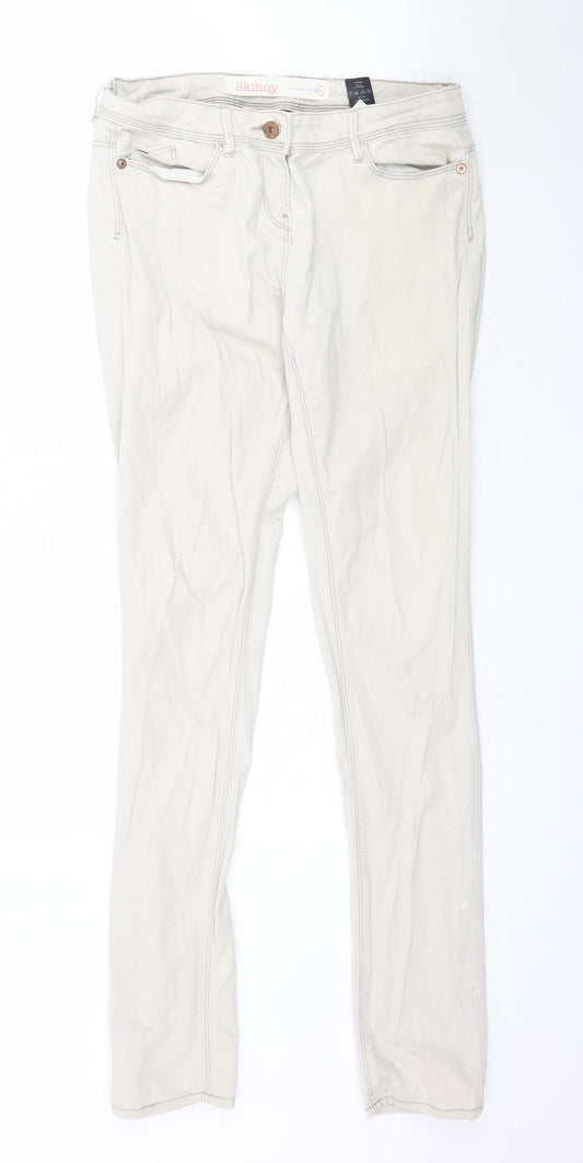 NEXT Womens Beige  Denim Skinny Jeans Size M L34 in