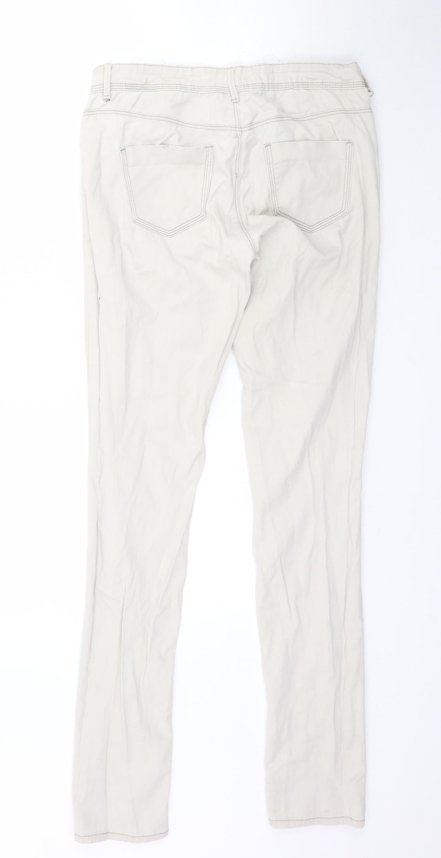 NEXT Womens Beige  Denim Skinny Jeans Size M L34 in