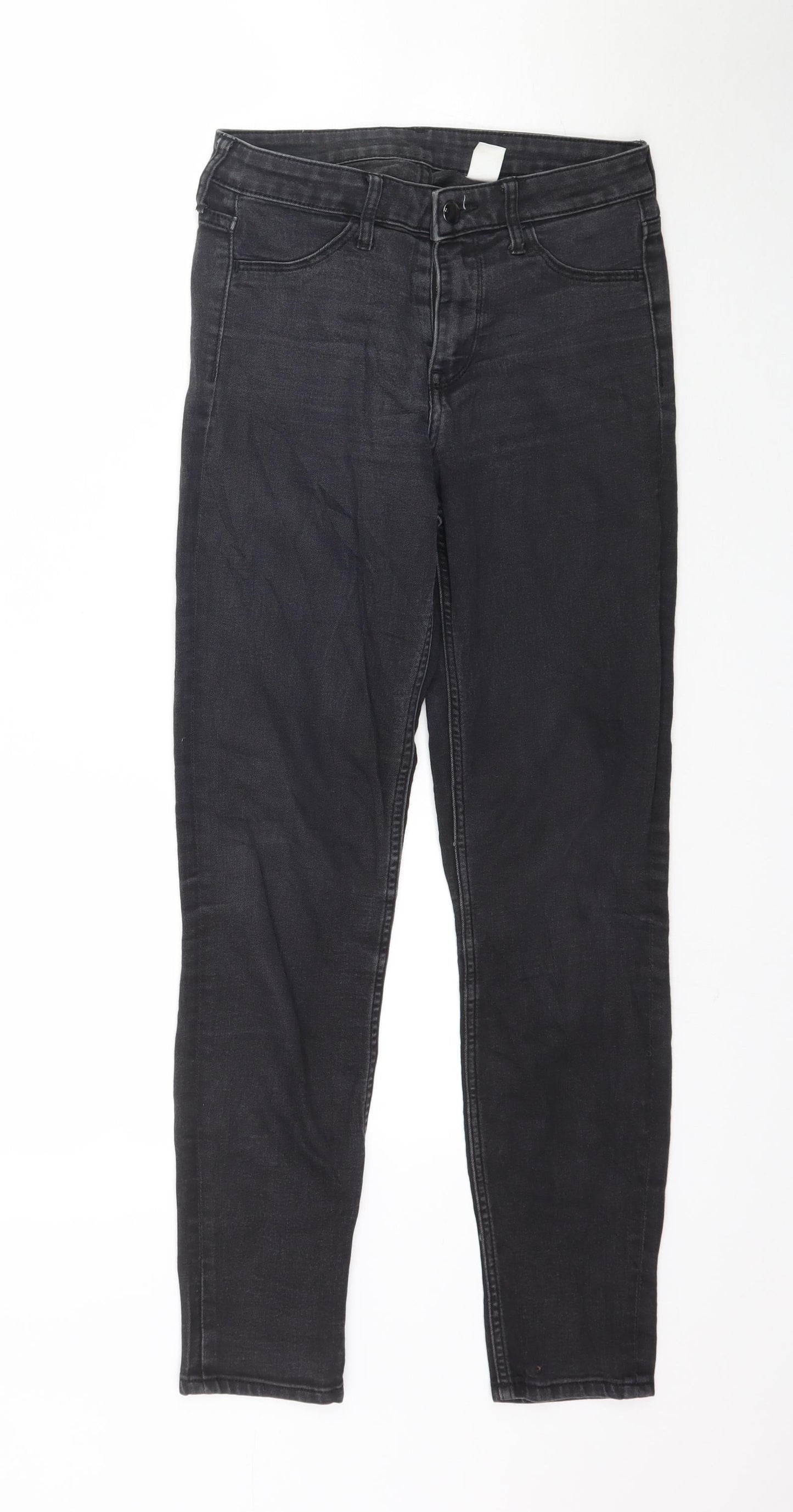 Womens UK Size 26 in Preworn Regular Fit Skinny Black Jeans