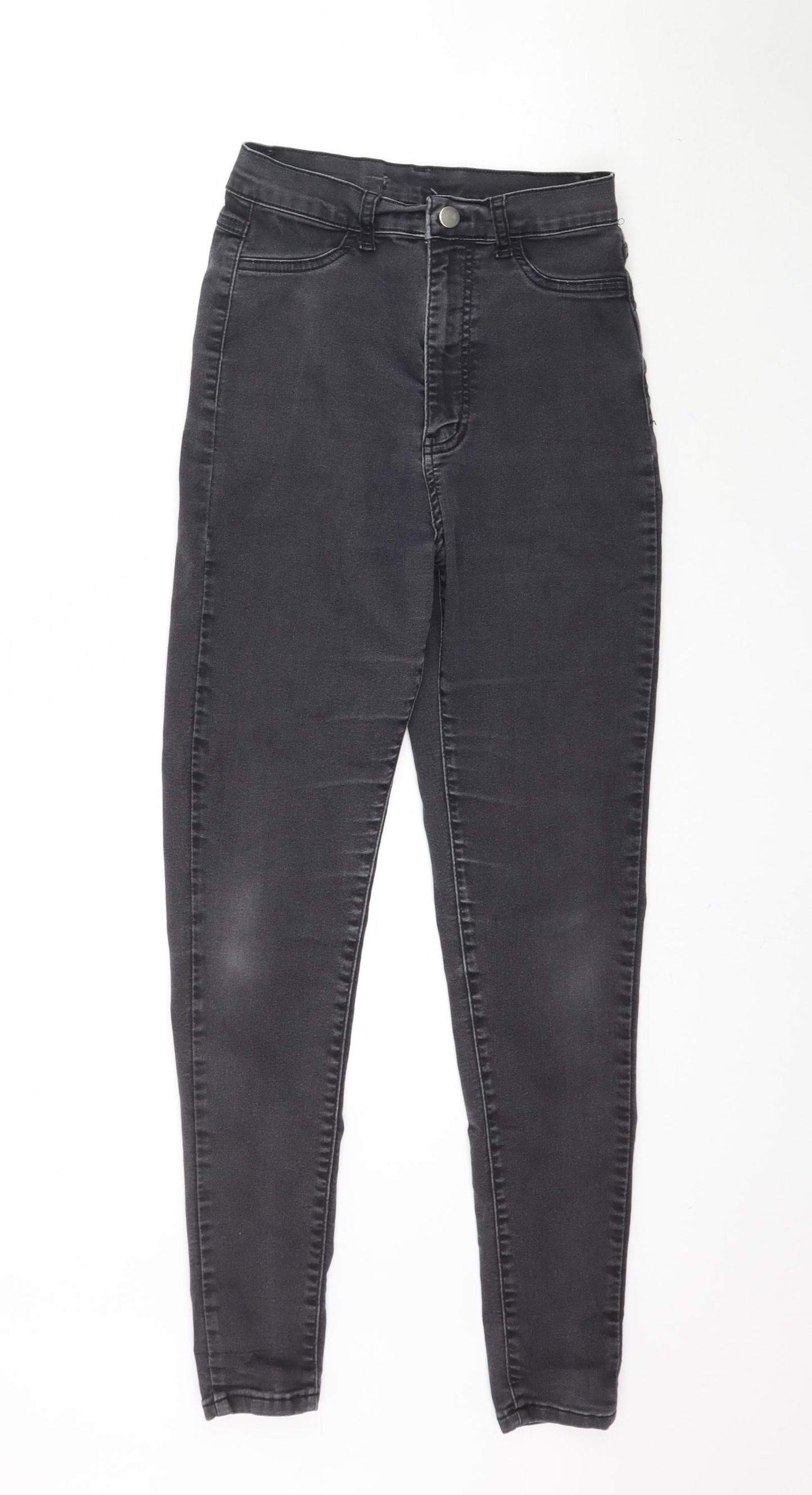 Womens UK Size 26 Preworn Regular Fit Skinny Black Jeans