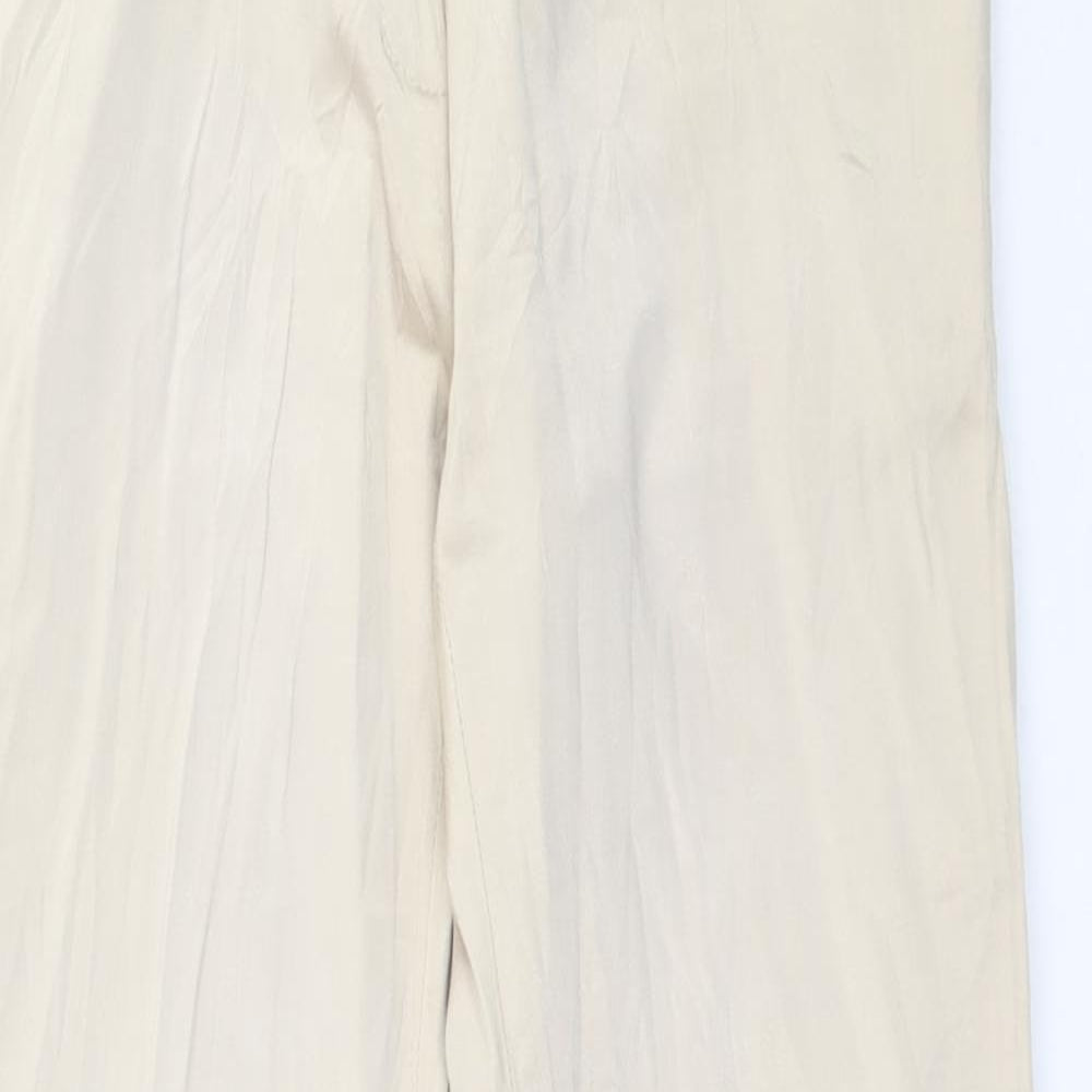 Womens UK Size XS Preworn Regular Fit  Beige Trousers