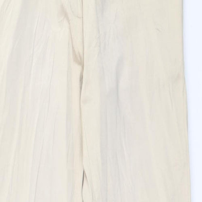 Womens UK Size XS Preworn Regular Fit  Beige Trousers