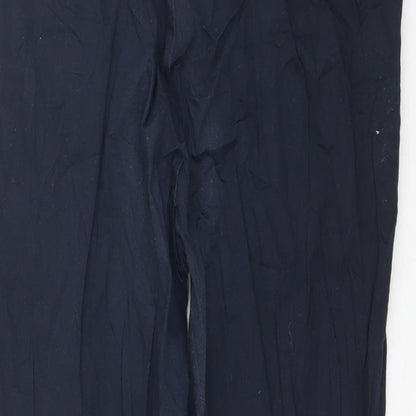 Womens UK Size L Preworn Regular Fit  Blue Trousers